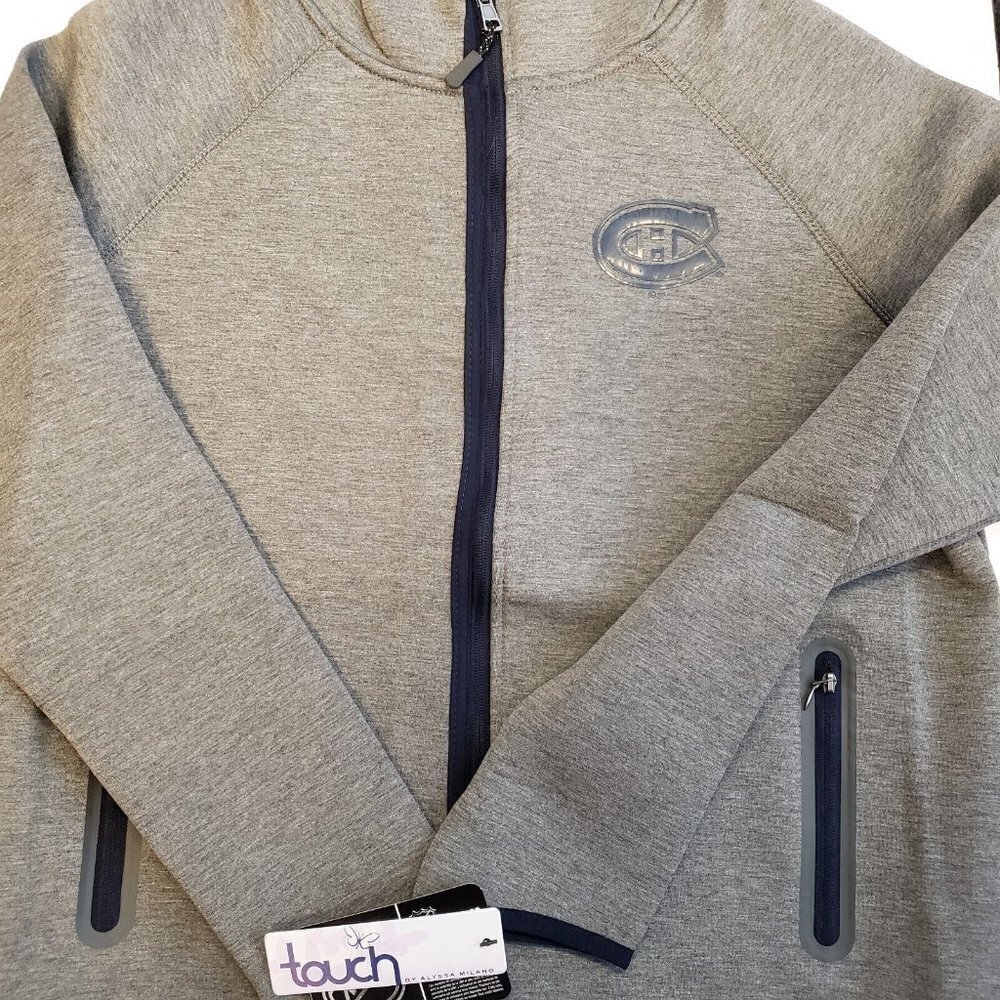 NHL Montreal Canadiens Drop Kick Jacket Womens L Grey Touch by Alyssa Mi… - Picture 2 of 7
